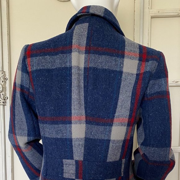 AMERICAN EAGLE OUTFITTERS Size M Plaid Double Breasted Blazer Wool Blend Jacket - Picture 5 of 14